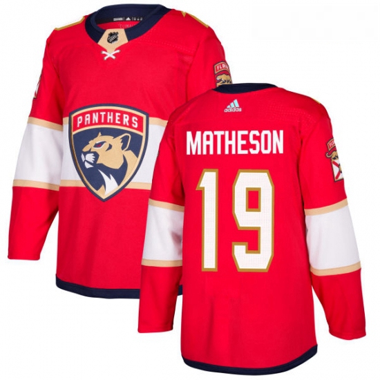 Youth Adidas Florida Panthers 19 Michael Matheson Authentic Red Home NHL Jersey