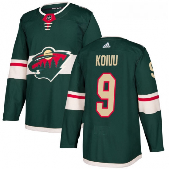 Youth Adidas Minnesota Wild 9 Mikko Koivu Authentic Green Home NHL Jersey