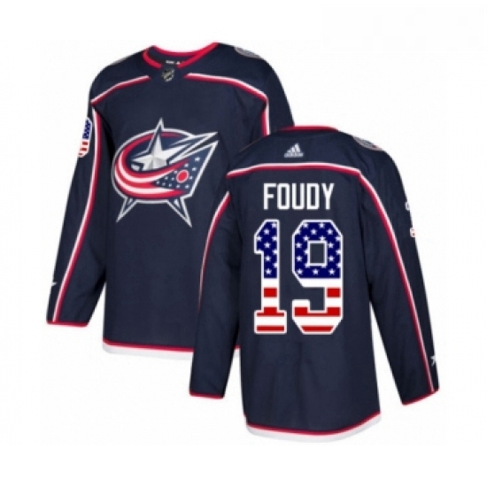 Youth Adidas Columbus Blue Jackets 19 Liam Foudy Authentic Navy 