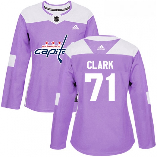 Womens Adidas Washington Capitals 71 Kody Clark Authentic Purple