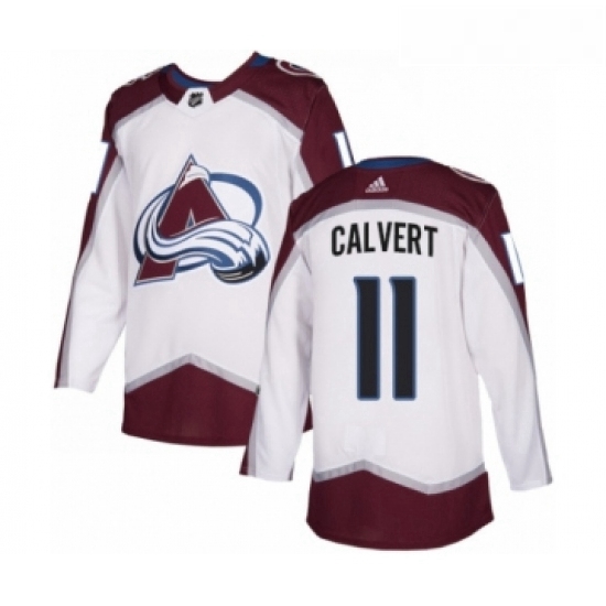 Youth Adidas Colorado Avalanche 11 Matt Calvert Authentic White Away NHL Jersey