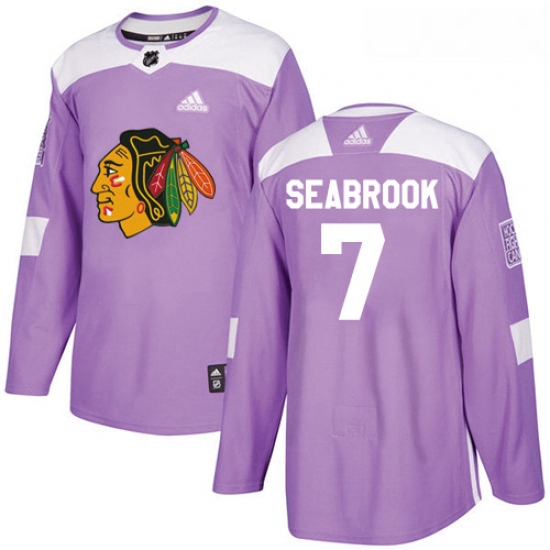 Youth Adidas Chicago Blackhawks 7 Brent Seabrook Authentic Purpl