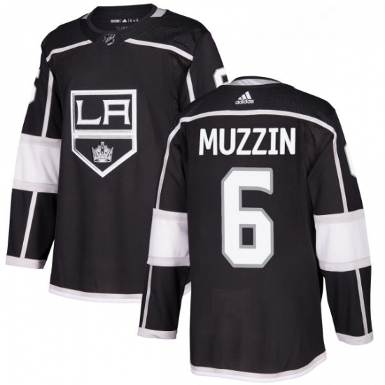 Youth Adidas Los Angeles Kings 6 Jake Muzzin Authentic Black Home NHL Jersey