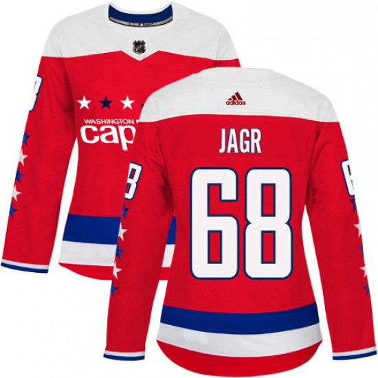 Womens Adidas Washington Capitals 68 Jaromir Jagr Authentic Red 