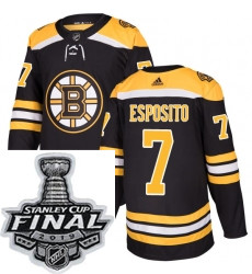 Mens Adidas Boston Bruins 7 Phil Esposito Authentic Black Home N