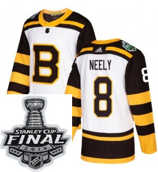 Mens Adidas Boston Bruins 8 Cam Neely Authentic White 2019 Winte