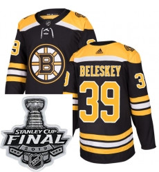 Mens Adidas Boston Bruins 39 Matt Beleskey Authentic Black Home 