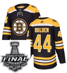 Mens Adidas Boston Bruins 44 Nick Holden Authentic Black Home NHL Jersey