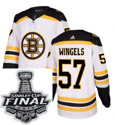 Mens Adidas Boston Bruins 57 Tommy Wingels Authentic White Away 