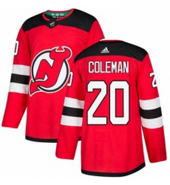 Mens Adidas New Jersey Devils 20 Blake Coleman Premier Red Home 