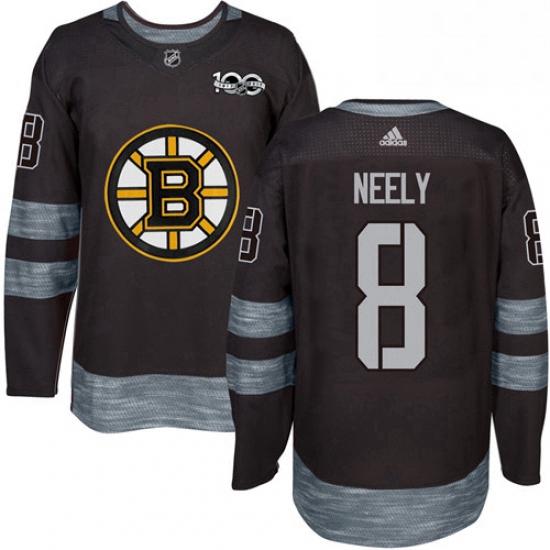 Mens Adidas Boston Bruins 8 Cam Neely Premier Black 1917 2017 100th Anniversary NHL Jersey