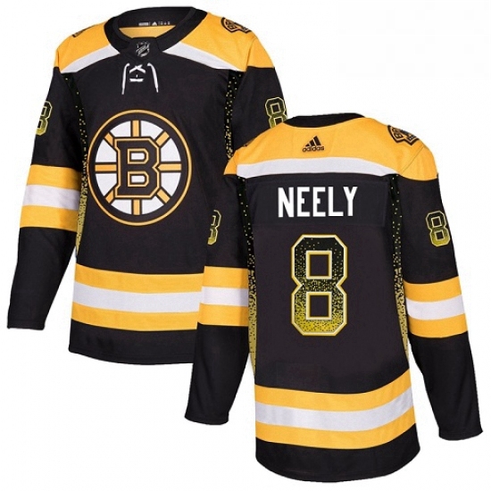 Mens Adidas Boston Bruins 8 Cam Neely Authentic Black Drift Fashion NHL Jersey