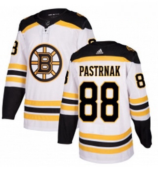 Youth Adidas Boston Bruins 88 David Pastrnak Authentic White Away NHL Jersey