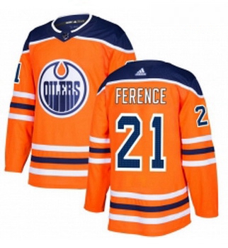 Youth Adidas Edmonton Oilers 21 Andrew Ference Authentic Orange Home NHL Jersey