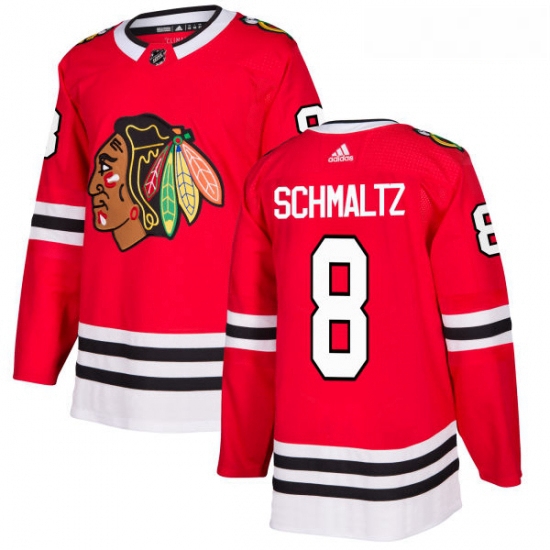 Youth Adidas Chicago Blackhawks 8 Nick Schmaltz Authentic Red Home NHL Jersey