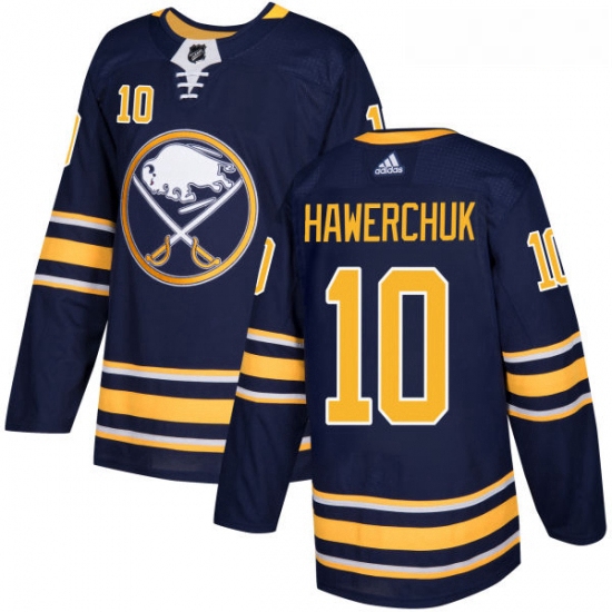 Youth Adidas Buffalo Sabres 10 Dale Hawerchuk Authentic Navy Blue Home NHL Jersey