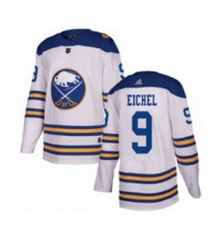 Youth Adidas Buffalo Sabres 9 Jack Eichel Authentic White 2018 Winter Classic NHL Jersey