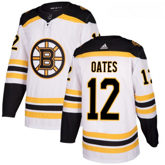 Youth Adidas Boston Bruins 12 Adam Oates Authentic White Away NHL Jersey