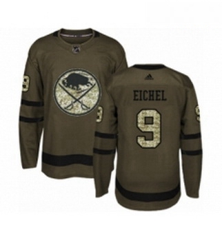 Youth Adidas Buffalo Sabres 9 Jack Eichel Authentic Green Salute to Service NHL Jersey