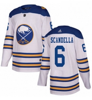 Youth Adidas Buffalo Sabres 6 Marco Scandella Authentic White 2018 Winter Classic NHL Jersey