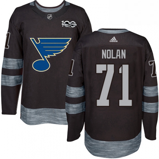 Mens Adidas St Louis Blues 71 Jordan Nolan Authentic Black 1917 