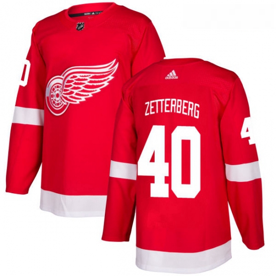 Youth Adidas Detroit Red Wings 40 Henrik Zetterberg Authentic Red Home NHL Jersey