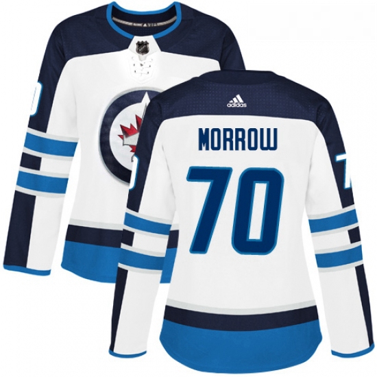 Womens Adidas Winnipeg Jets 70 Joe Morrow Authentic White Away NHL Jersey