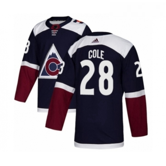 Youth Adidas Colorado Avalanche 28 Ian Cole Premier Navy Blue Alternate NHL Jersey