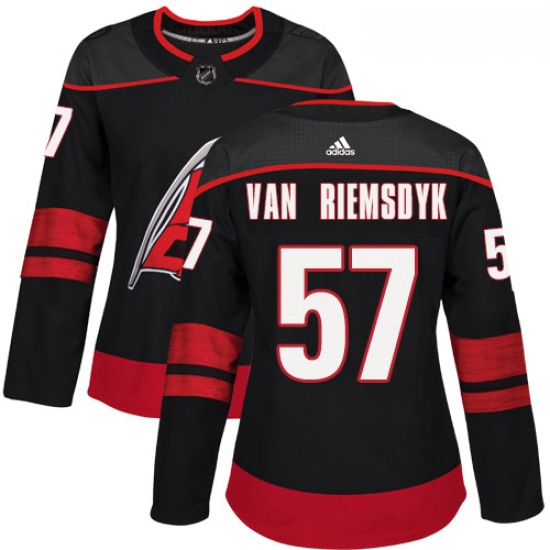 Womens Adidas Carolina Hurricanes 57 Trevor Van Riemsdyk Premier Black Alternate NHL Jersey