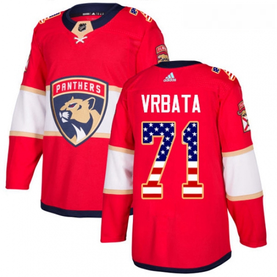 Youth Adidas Florida Panthers 71 Radim Vrbata Authentic Red USA Flag Fashion NHL Jersey