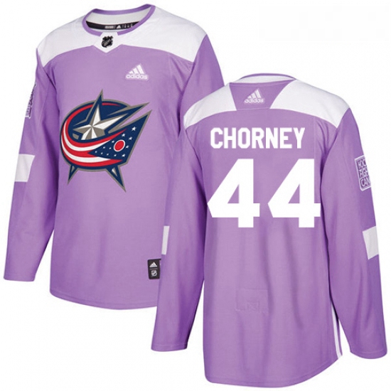 Youth Adidas Columbus Blue Jackets 44 Taylor Chorney Authentic Purple Fights Cancer Practice NHL Jer