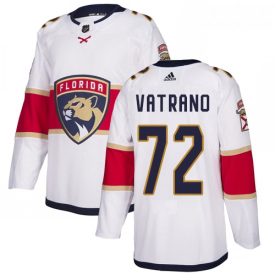 Youth Adidas Florida Panthers 72 Frank Vatrano Authentic White Away NHL Jersey