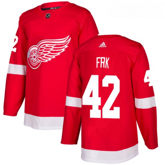 Youth Adidas Detroit Red Wings 42 Martin Frk Authentic Red Home NHL Jersey