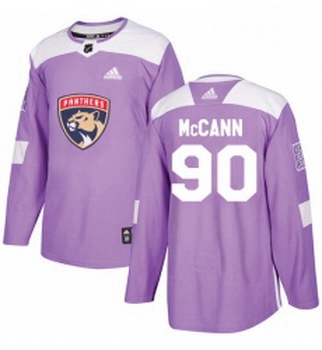 Youth Adidas Florida Panthers 90 Jared McCann Authentic Purple Fights Cancer Practice NHL Jersey