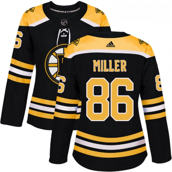 Womens Adidas Boston Bruins 86 Kevan Miller Authentic Black Home NHL Jersey