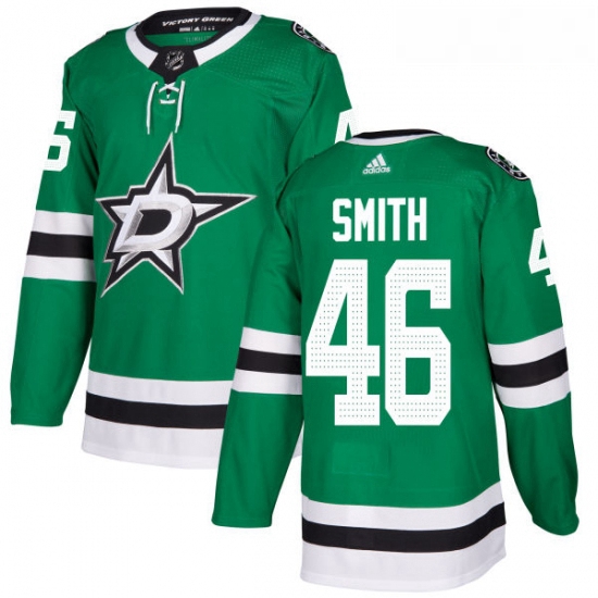 Youth Adidas Dallas Stars 46 Gemel Smith Premier Green Home NHL Jersey