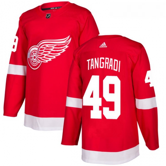 Youth Adidas Detroit Red Wings 49 Eric Tangradi Premier Red Home NHL Jersey