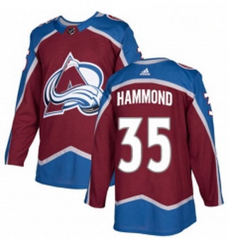 Youth Adidas Colorado Avalanche 35 Andrew Hammond Authentic Burgundy Red Home NHL Jersey