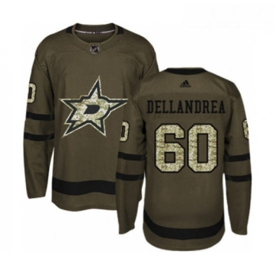 Youth Adidas Dallas Stars 60 Ty Dellandrea Premier Green Salute to Service NHL Jersey