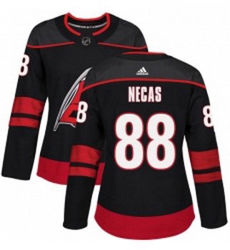 Womens Adidas Carolina Hurricanes 88 Martin Necas Premier Black Alternate NHL Jersey