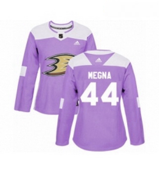 Womens Adidas Anaheim Ducks 44 Jaycob Megna Authentic Purple Fig