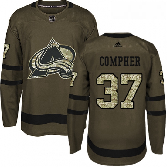 Youth Adidas Colorado Avalanche 37 JT Compher Authentic Green Sa