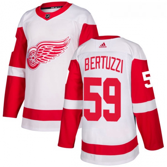 Youth Adidas Detroit Red Wings 59 Tyler Bertuzzi Authentic White
