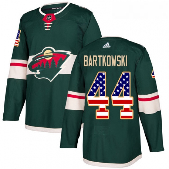 Youth Adidas Minnesota Wild 44 Matt Bartkowski Authentic Green U