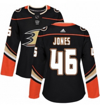 Womens Adidas Anaheim Ducks 46 Max Jones Authentic Black Home NHL Jersey