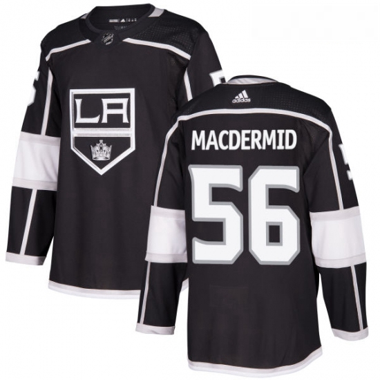 Youth Adidas Los Angeles Kings 56 Kurtis MacDermid Authentic Black Home NHL Jersey