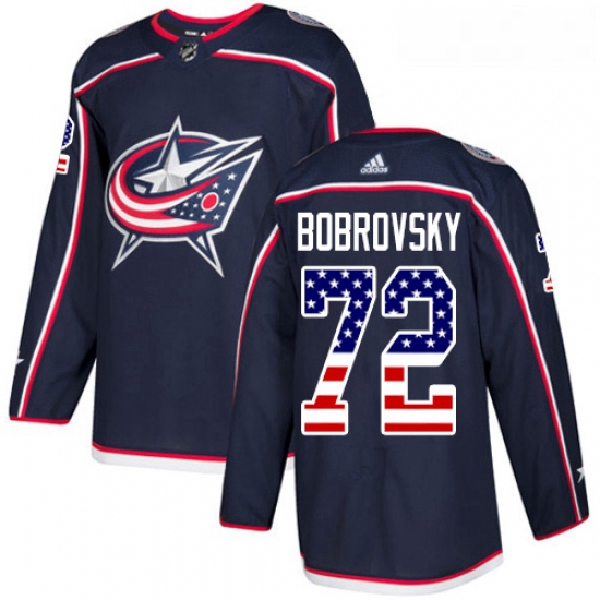 Youth Adidas Columbus Blue Jackets 72 Sergei Bobrovsky Authentic