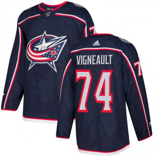 Youth Adidas Columbus Blue Jackets 74 Sam Vigneault Premier Navy Blue Home NHL Jersey