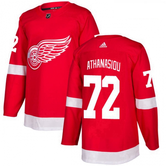 Youth Adidas Detroit Red Wings 72 Andreas Athanasiou Authentic R