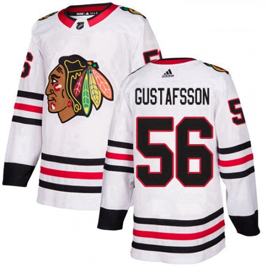 Youth Adidas Chicago Blackhawks 56 Erik Gustafsson Authentic Whi